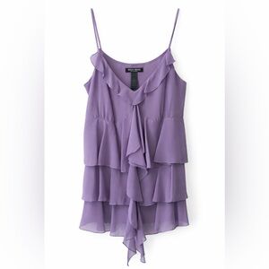 Camisole Cami top lavender ruffles size 16